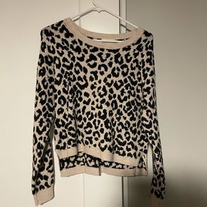 Yes Lola Sweater, cheetah print (tan/black), Size Small